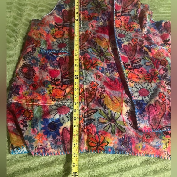 NATURAL LIFE Floral Oversized Sherpa blanket Vest with hood – Boho Cozy – NWT - Picture 6 of 13